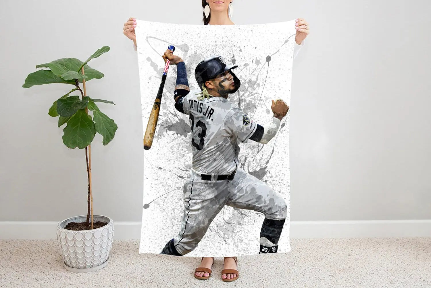 Fernando Tatís Jr. Splash Effect Fleece Blanket 