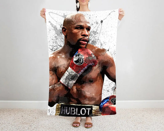 Floyd Mayweather Splash Effect Fleece Blanket