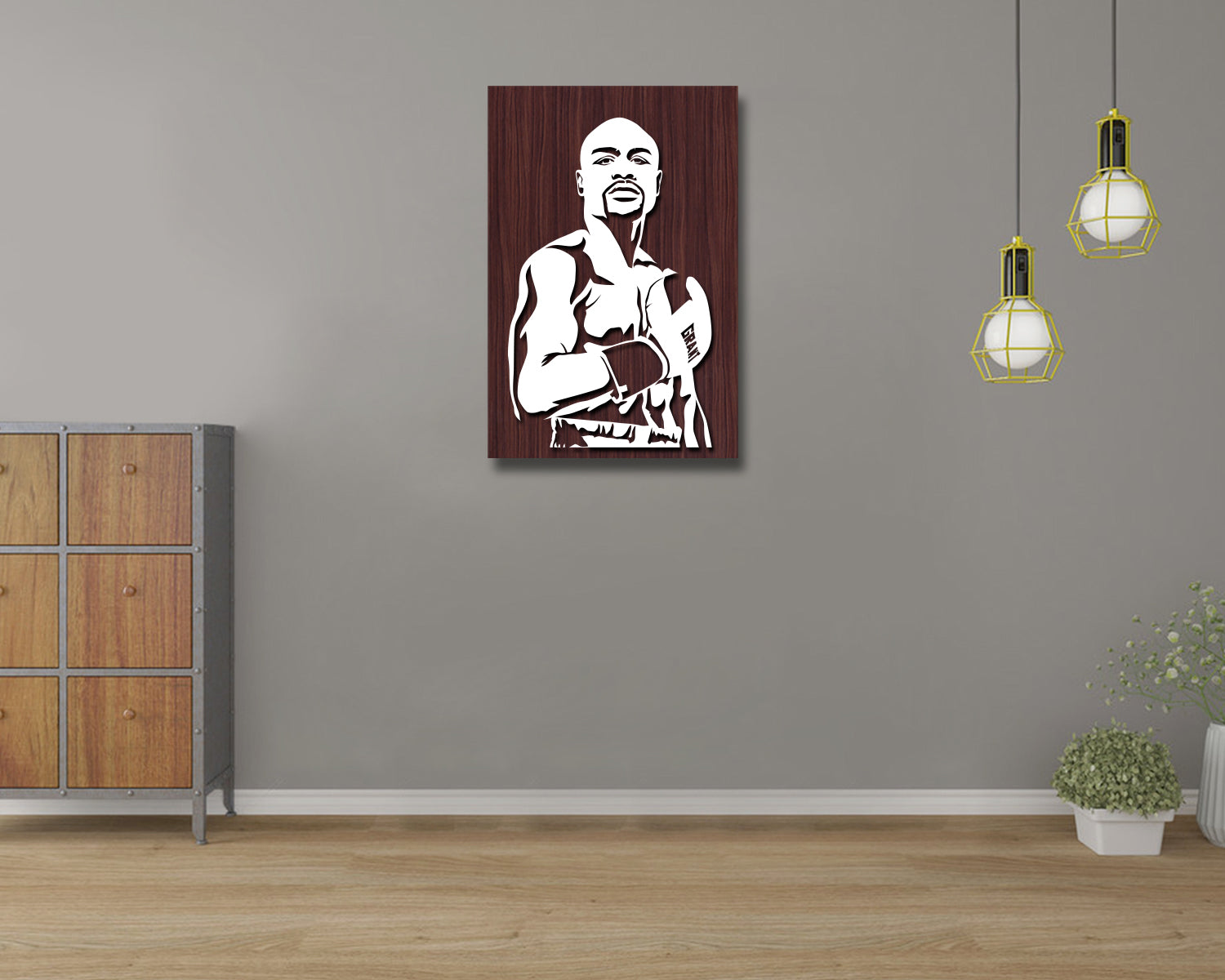 Floyd Mayweather LED Wooden Decal 