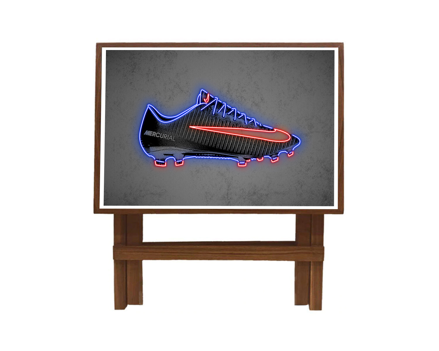 Football Shoes Neon Effect Coffee and Laptop Table 