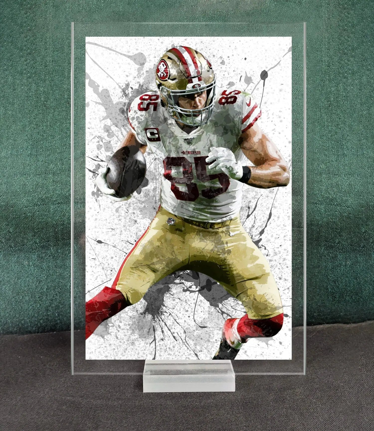 George Kittle Splash Effect Acrylic Table Top 