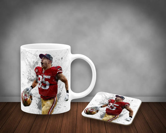 George Kittle Splash Effect Mug and Coaster