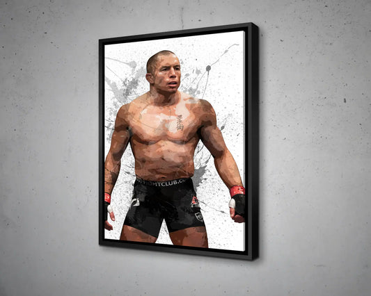 Georges St Pierre Splash Effect Canvas Art