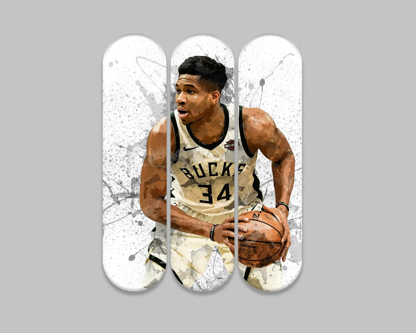 Giannis Antetokounmpo Acrylic Skateboard Wall Art 