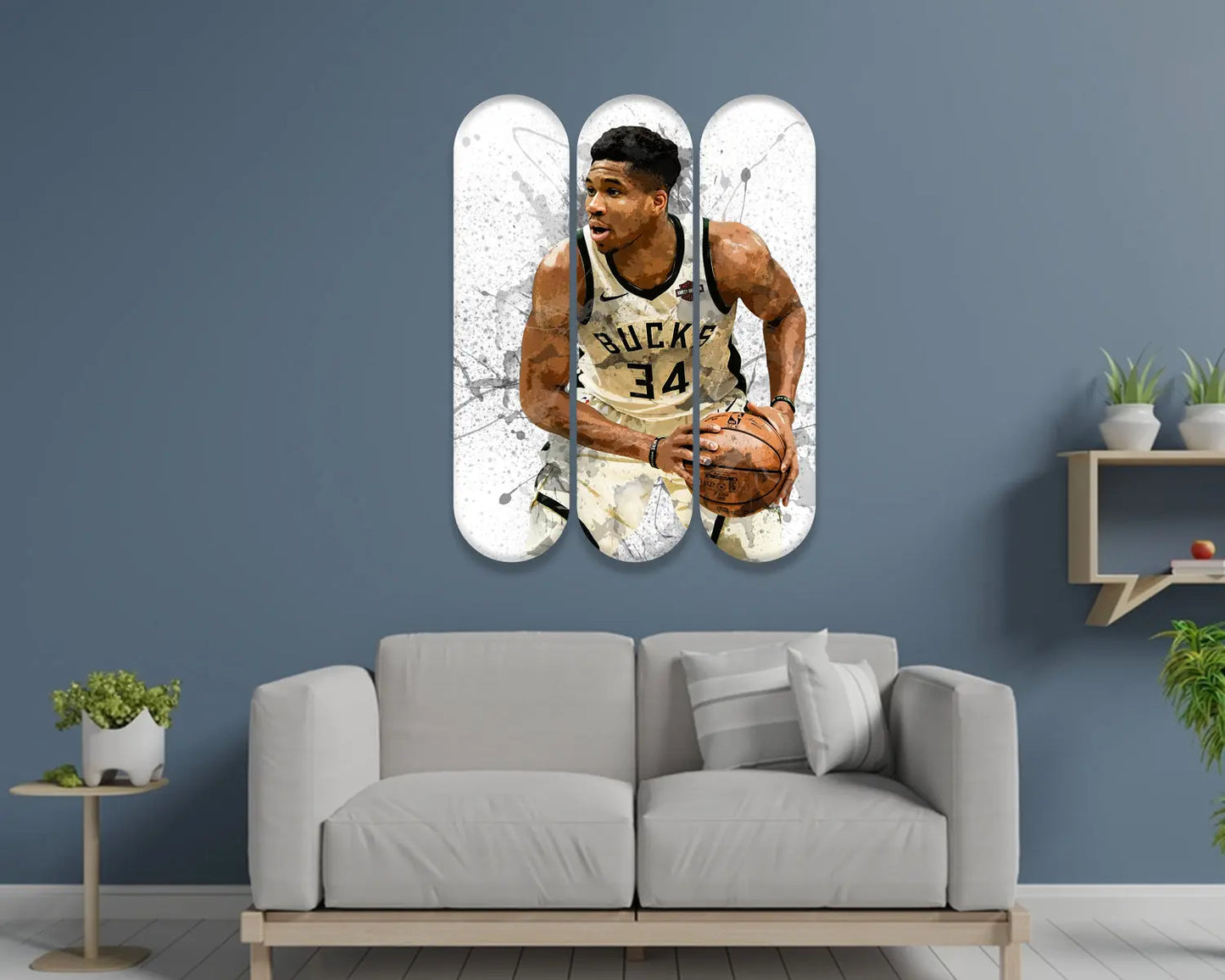 Giannis Antetokounmpo Acrylic Skateboard Wall Art 