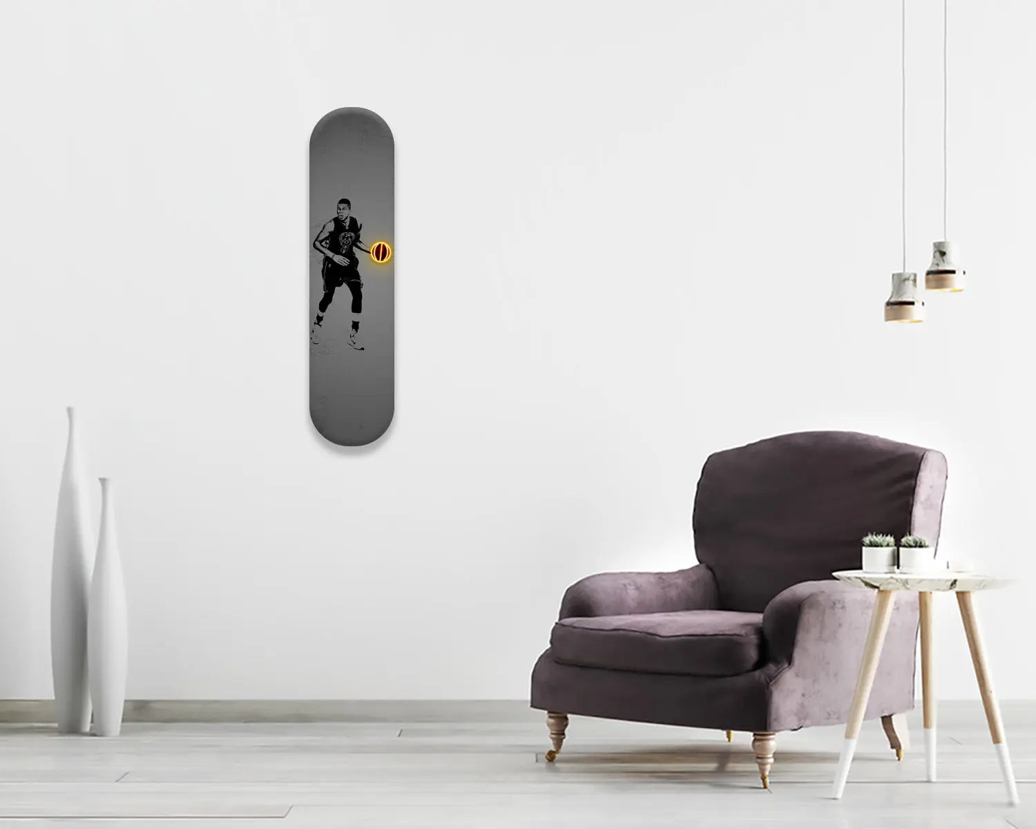 Giannis Antetokounmpo Acrylic Skateboard Wall Art 