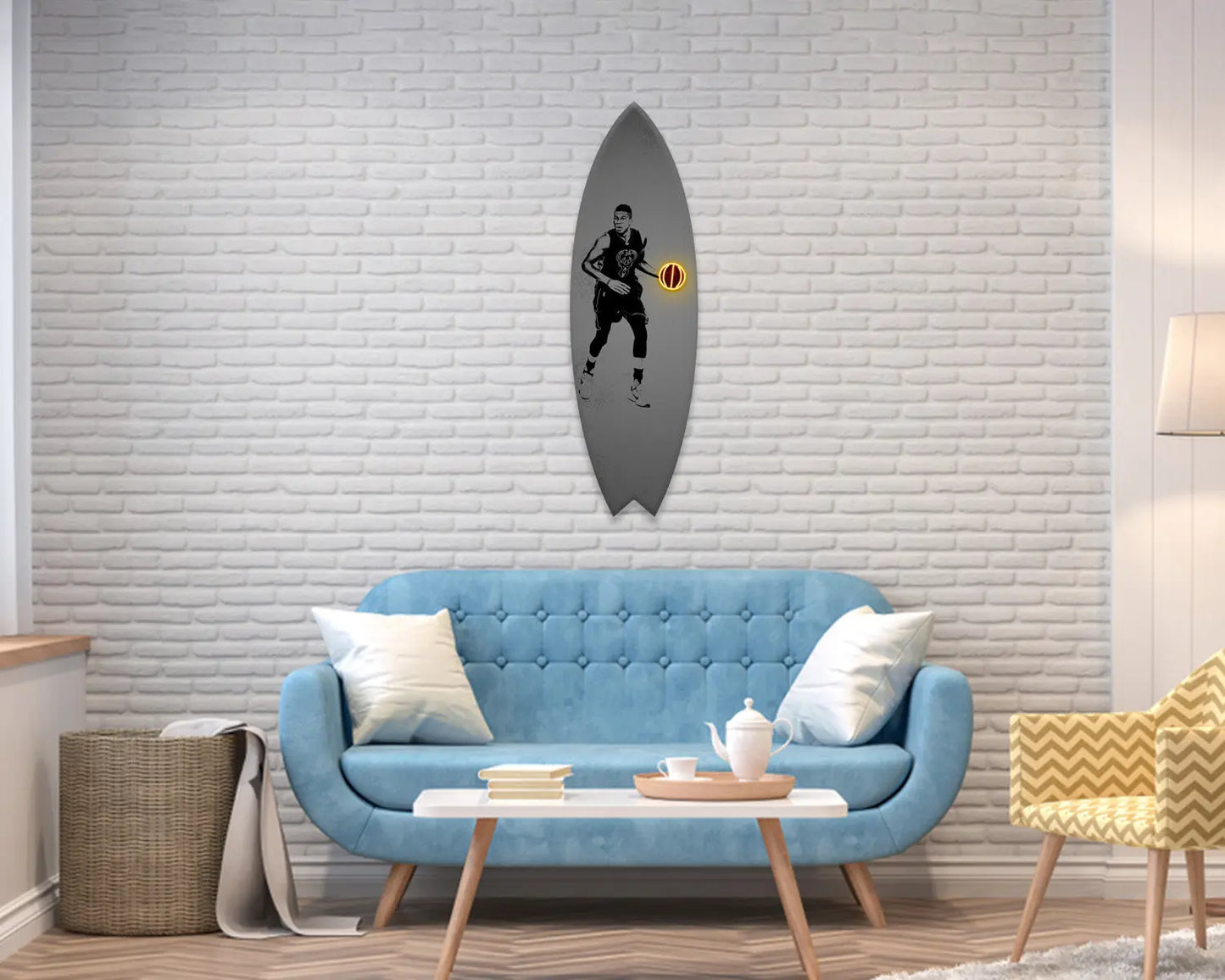 Giannis Antetokounmpo Acrylic Surfboard Wall Art 