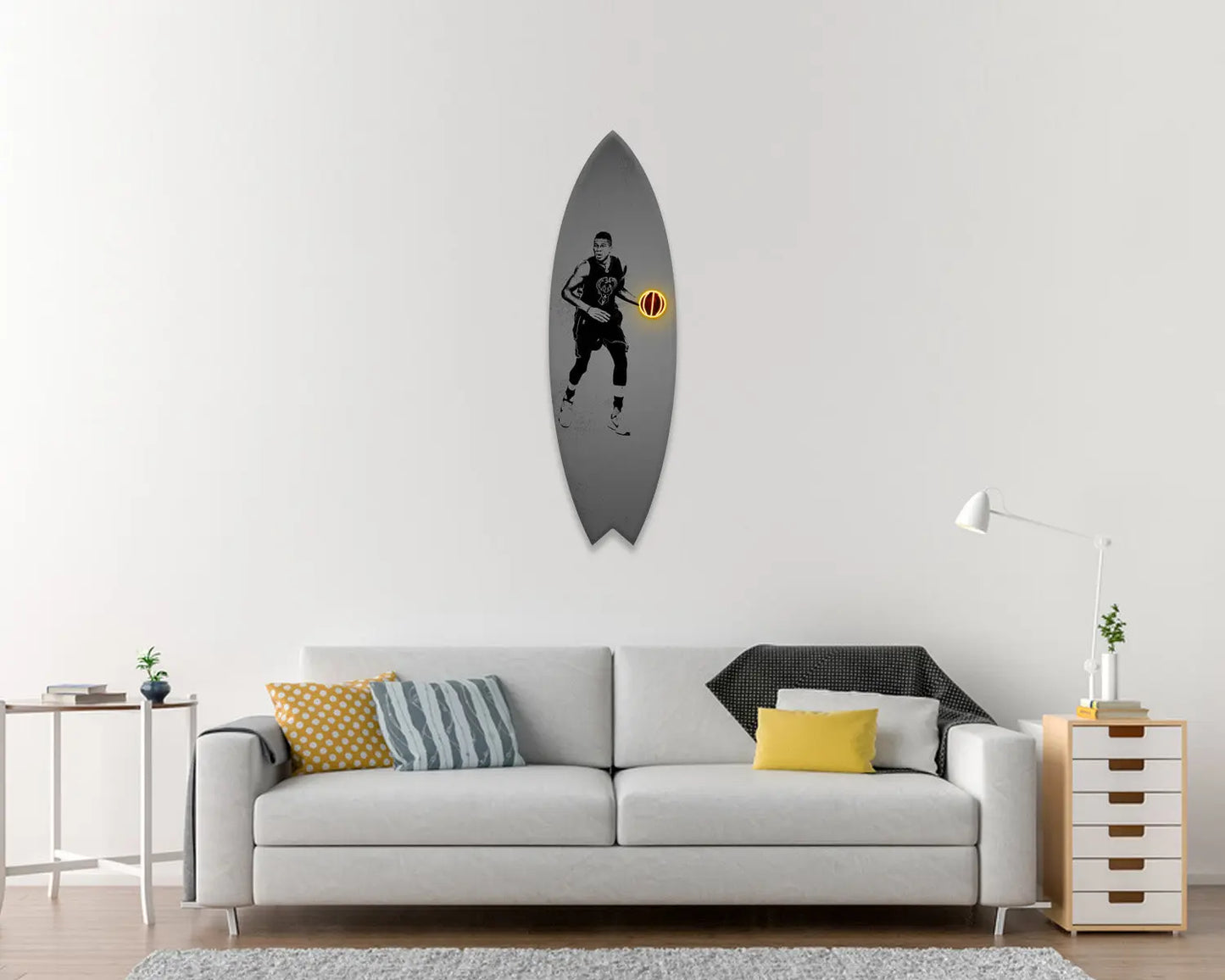 Giannis Antetokounmpo Acrylic Surfboard Wall Art 