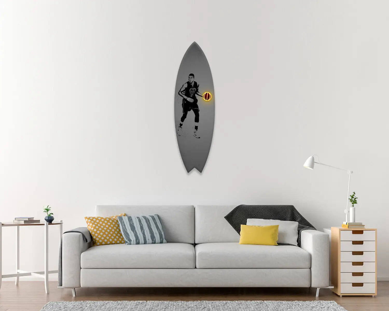 Giannis Antetokounmpo Acrylic Surfboard Wall Art 