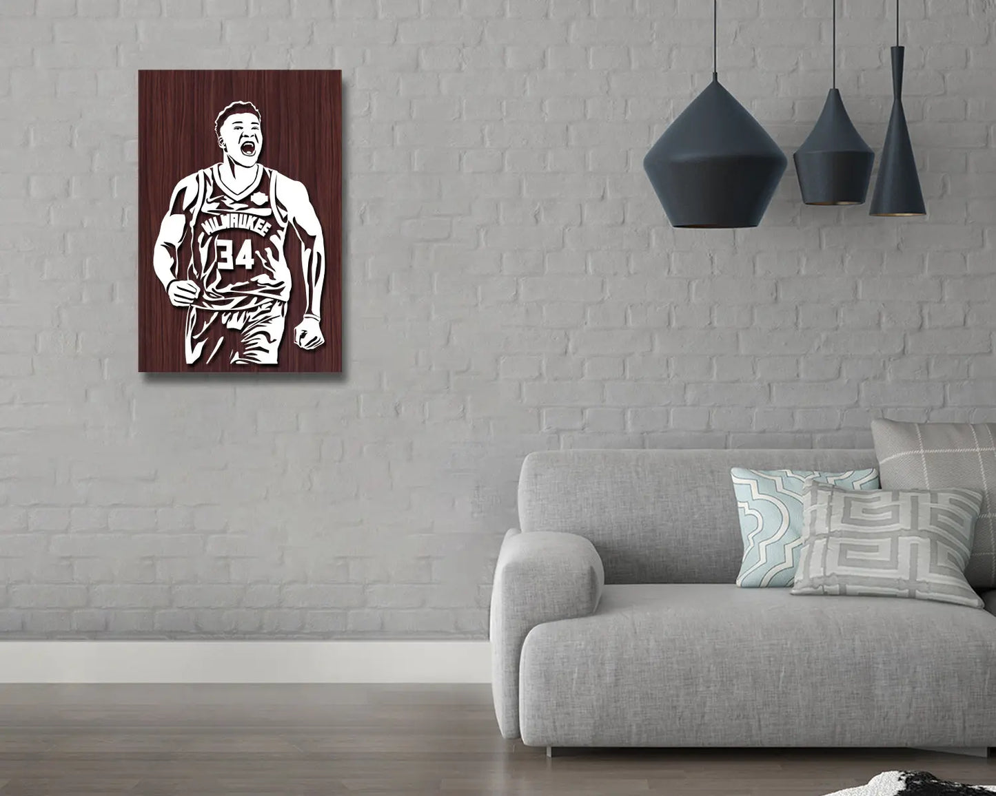 Giannis Antetokounmpo LED Wooden Decal 