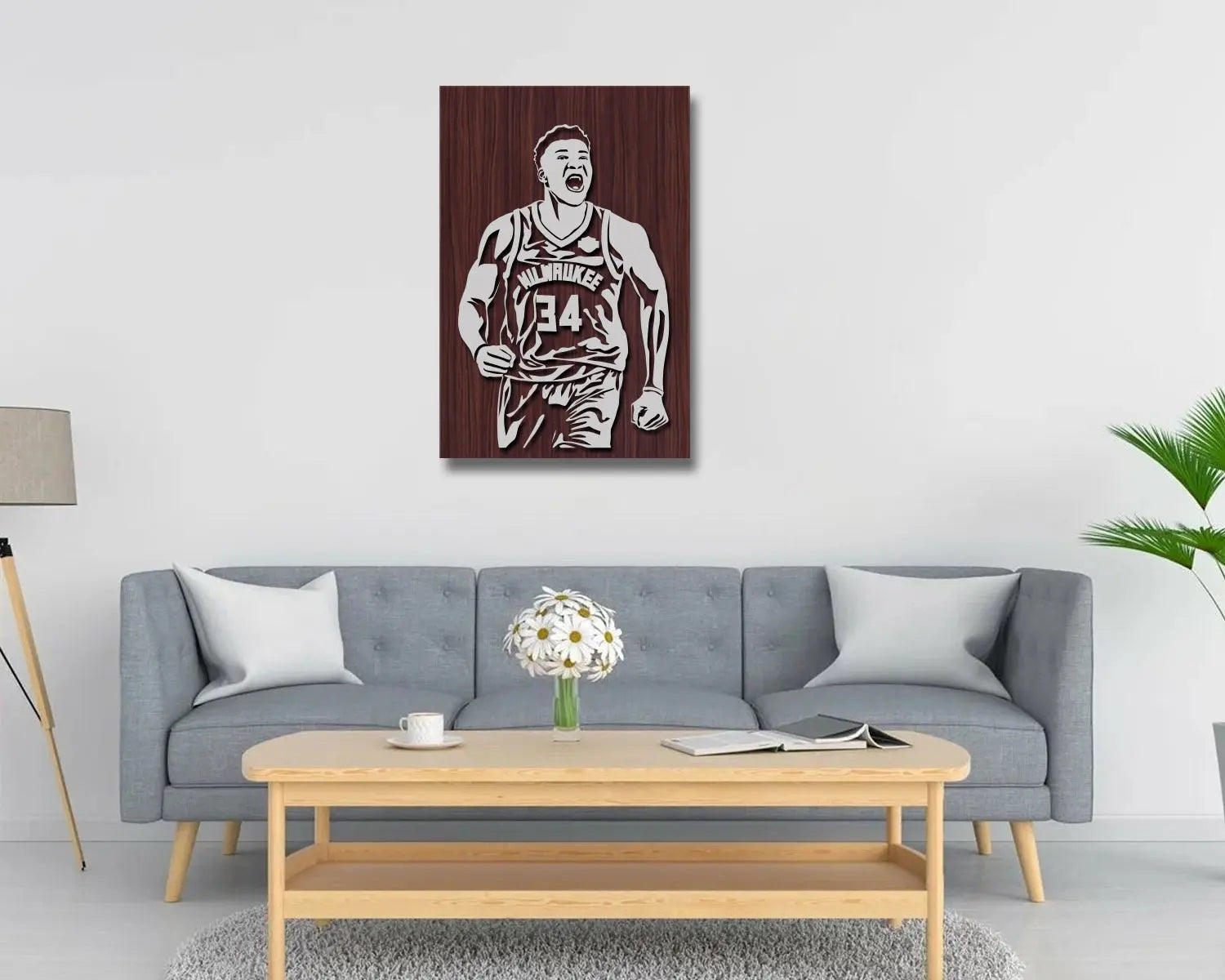 Giannis Antetokounmpo LED Wooden Decal 