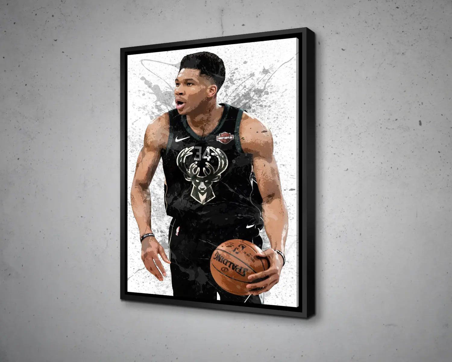 Giannis Antetokounmpo Multiple Piece Splash Effect Canvas Art 