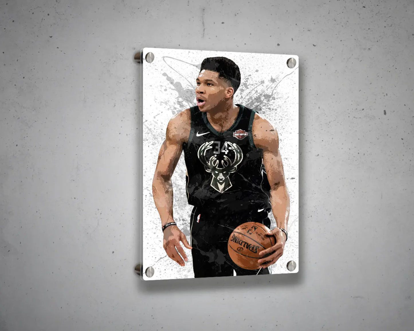 Giannis Antetokounmpo Multiple Piece Splash Effect Canvas Art 