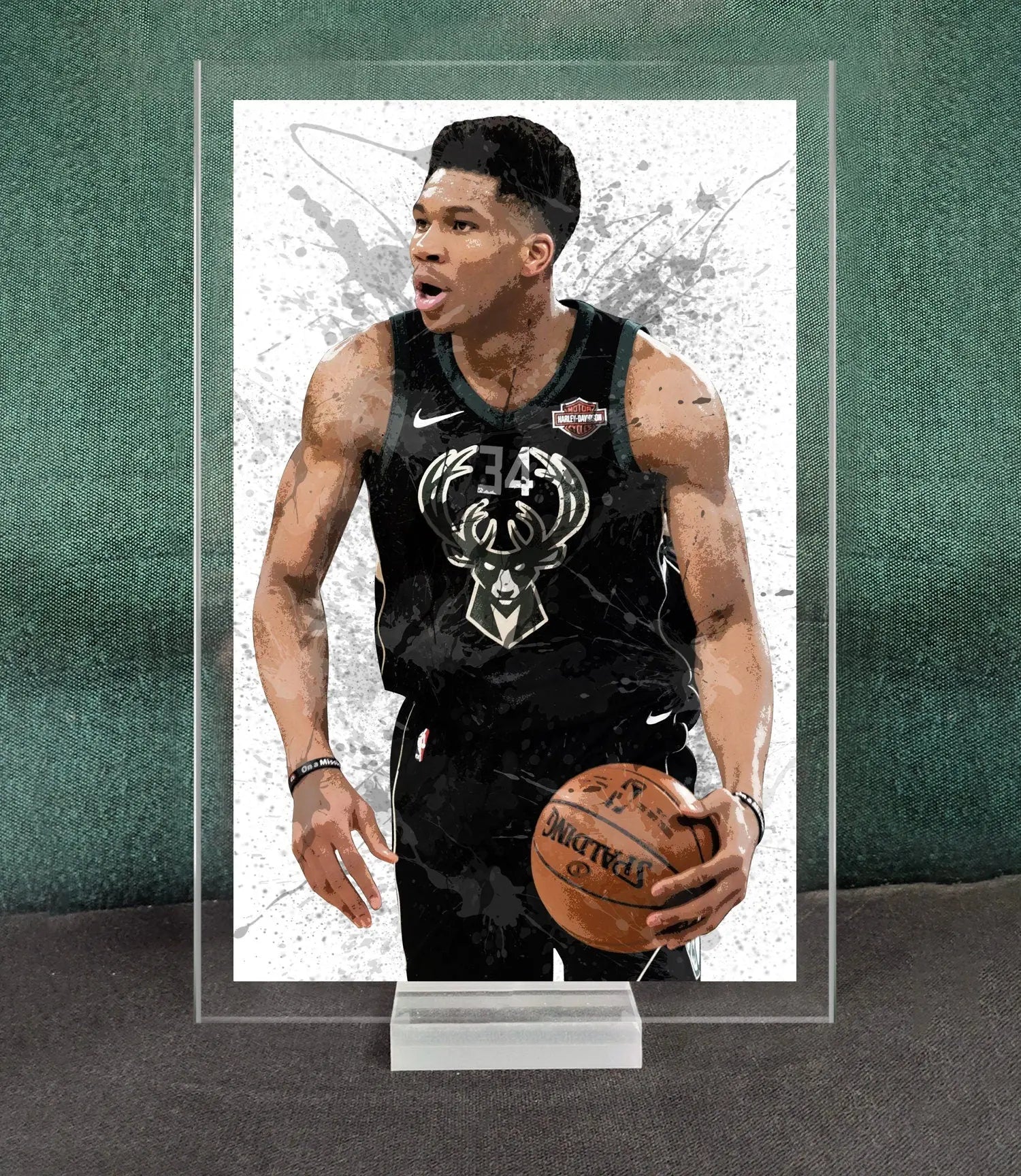 Giannis Antetokounmpo Splash Effect Acrylic Table Top 