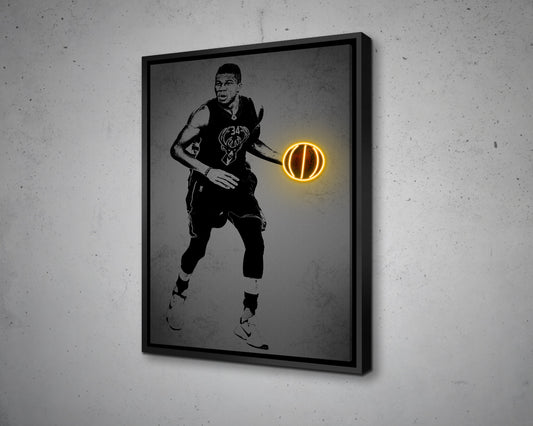 Giannis Antetokounmpo Canvas Wall Art 