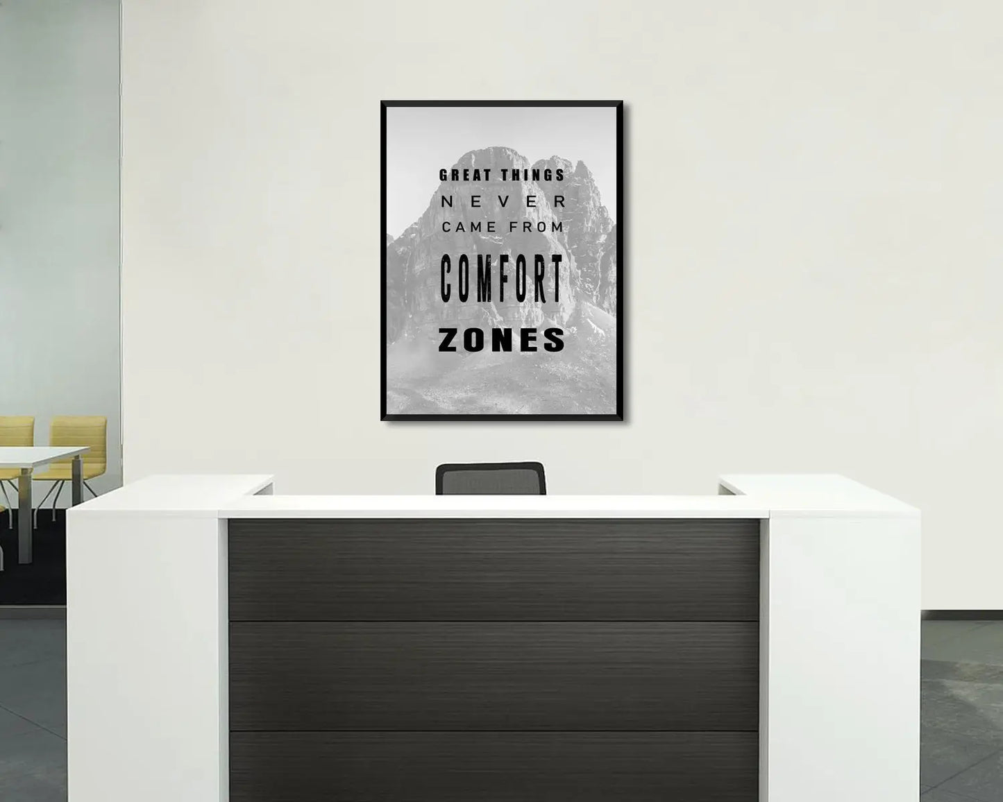 Great things never came from comfort zones Canvas Wall Art 