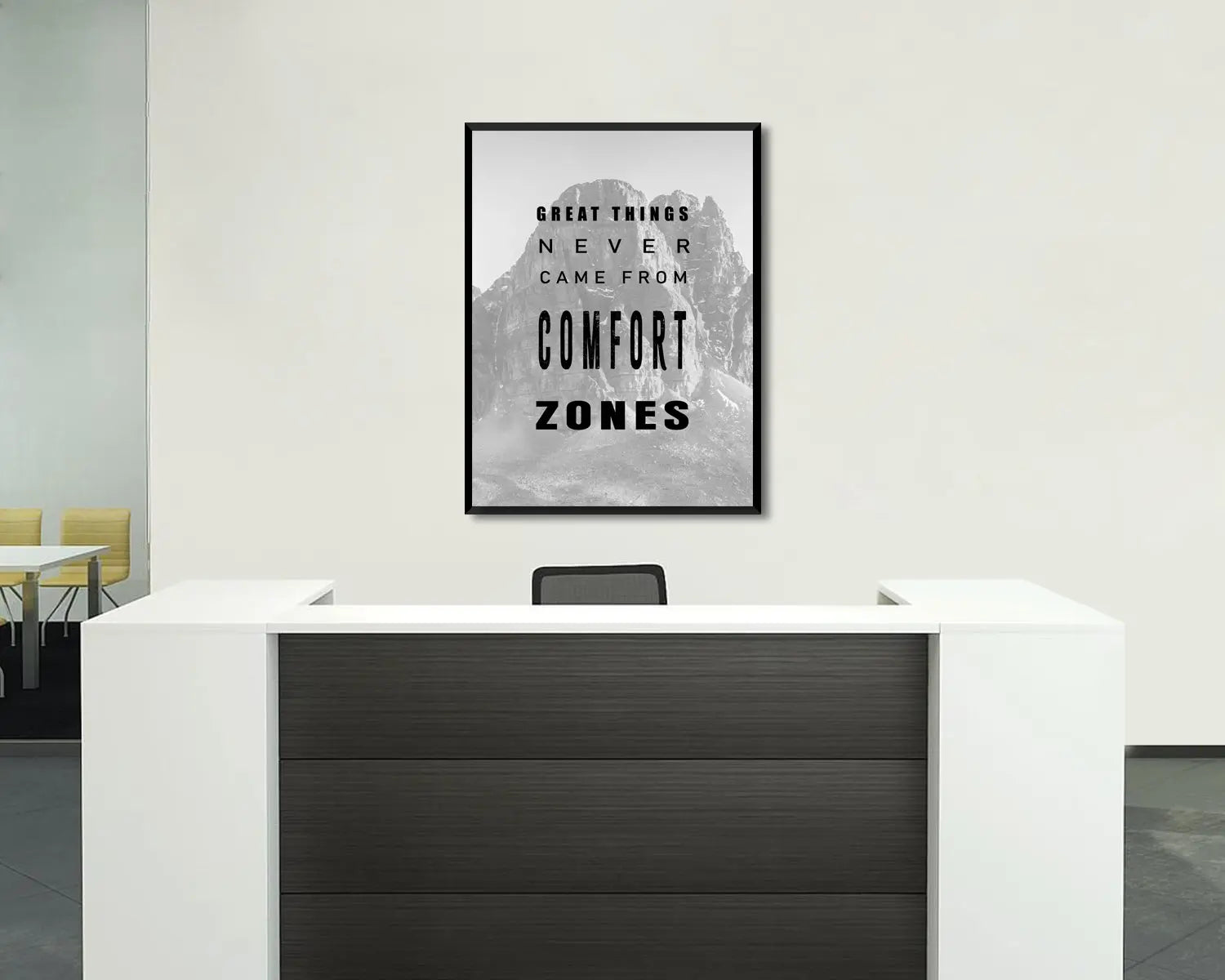 Great things never came from comfort zones Canvas Wall Art 