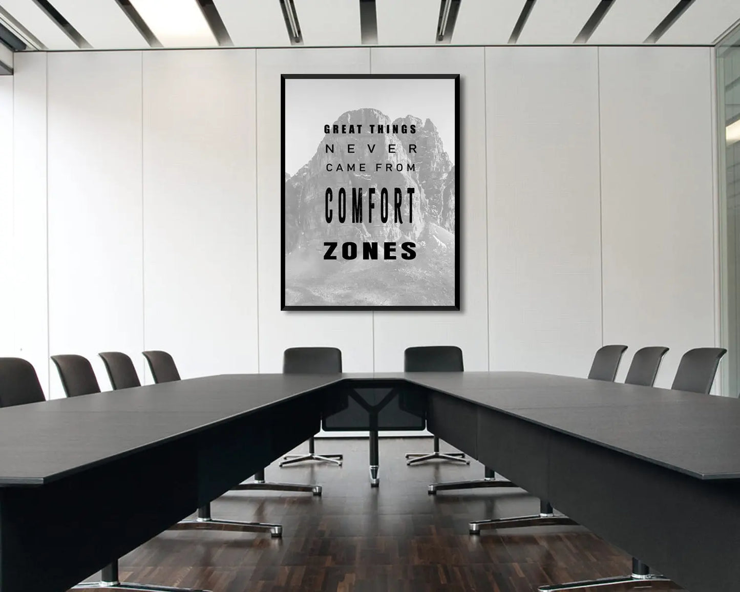 Great things never came from comfort zones Canvas Wall Art 