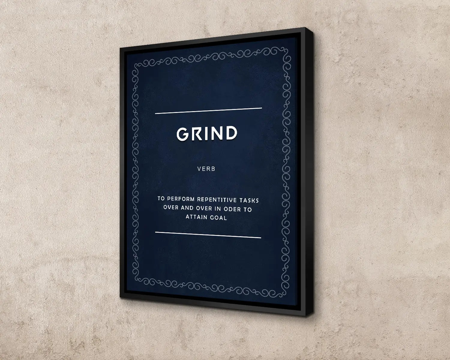 Grind Verb Canvas Wall Art 