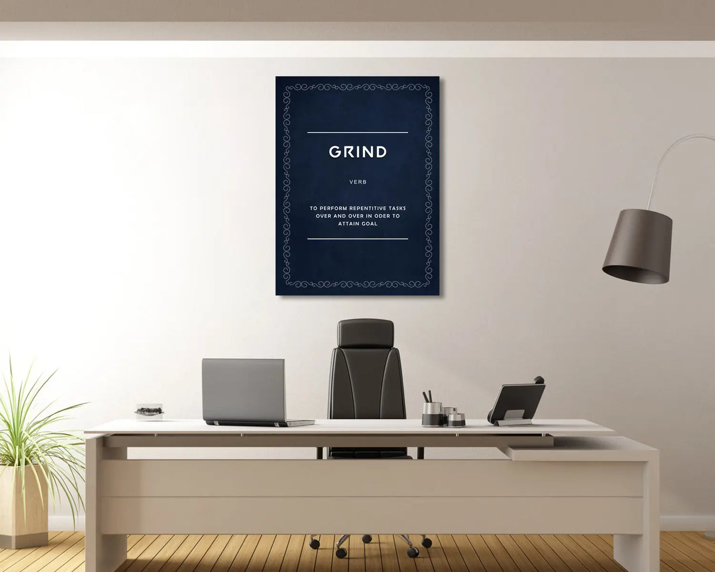 Grind Verb Canvas Wall Art 
