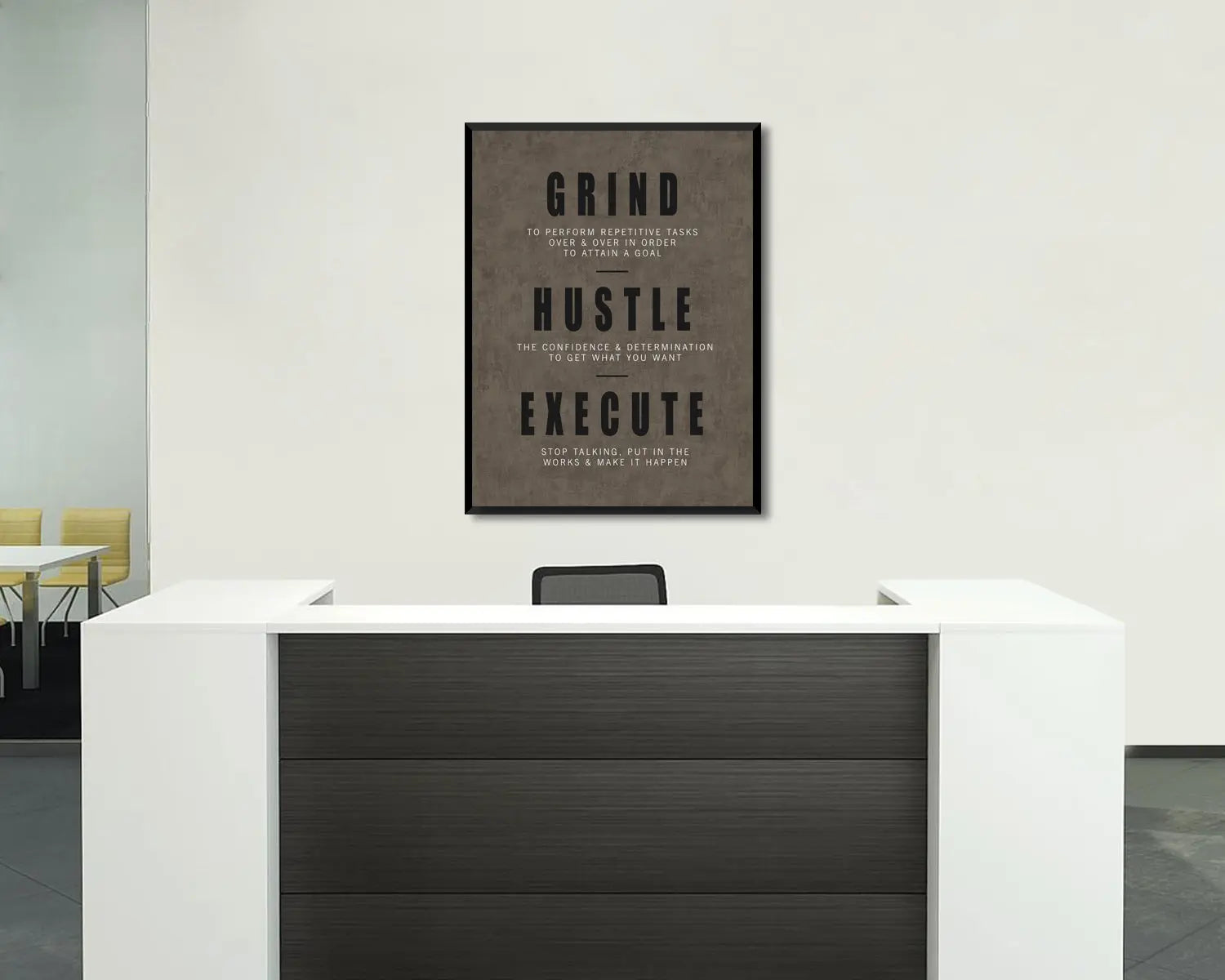 Grind, Hustle, Execute Canvas Wall Art 