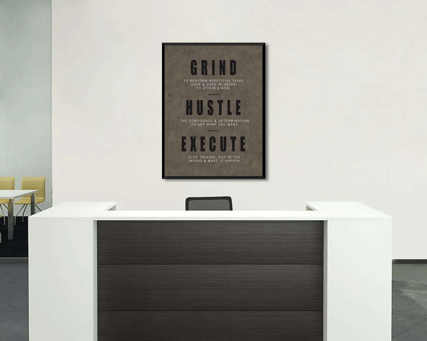 Grind, Hustle, Execute Canvas Wall Art 