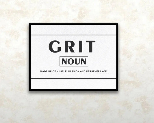 Grit made up of hustle passion and preseverance Canvas Wall Art