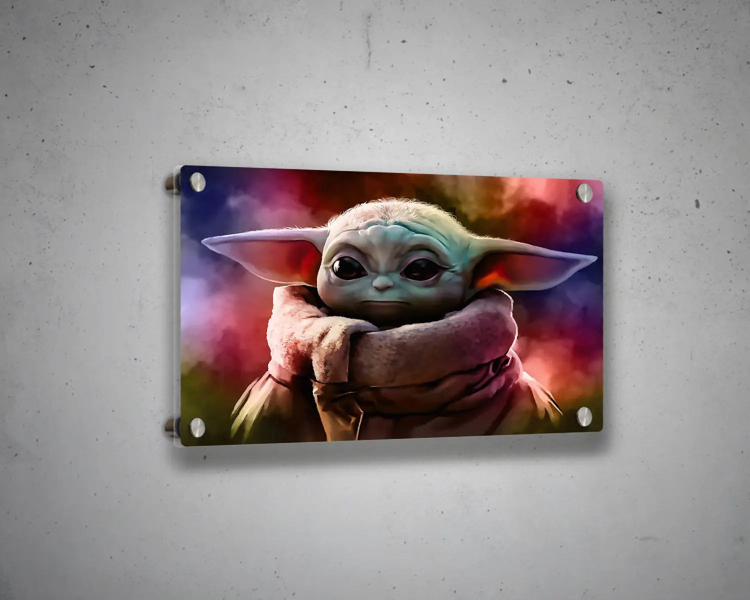 Grogu Multicolour Wall Art 