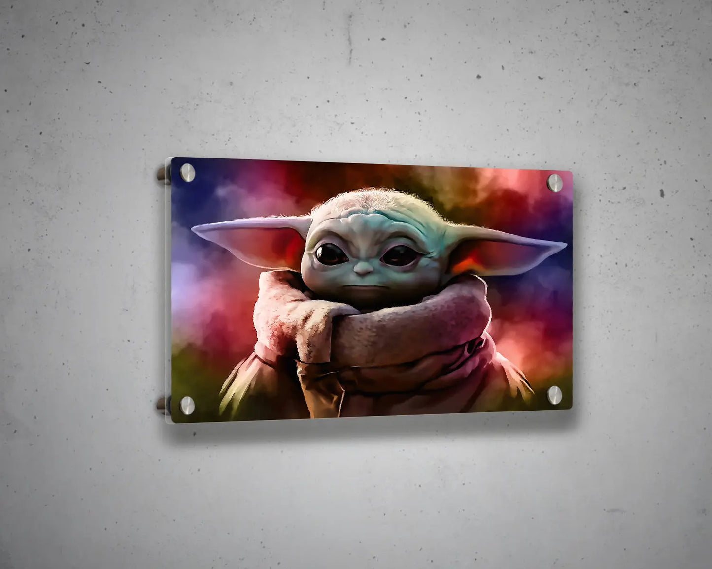 Grogu Multicolour Wall Art 