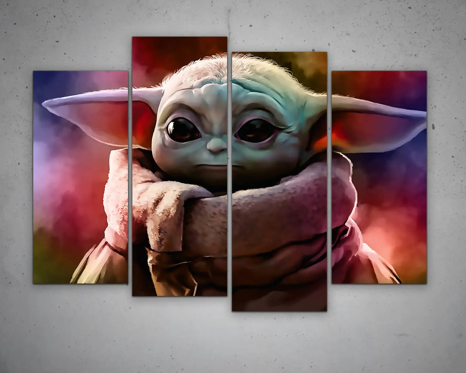 Grogu Multicolour Wall Art 
