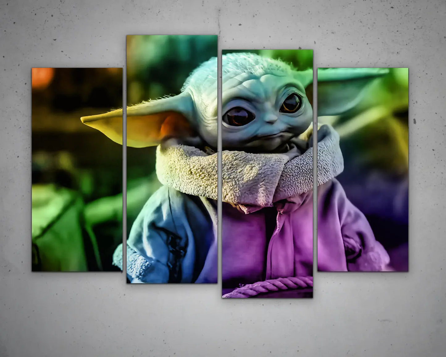 Grogu Multicolour Wall Art 