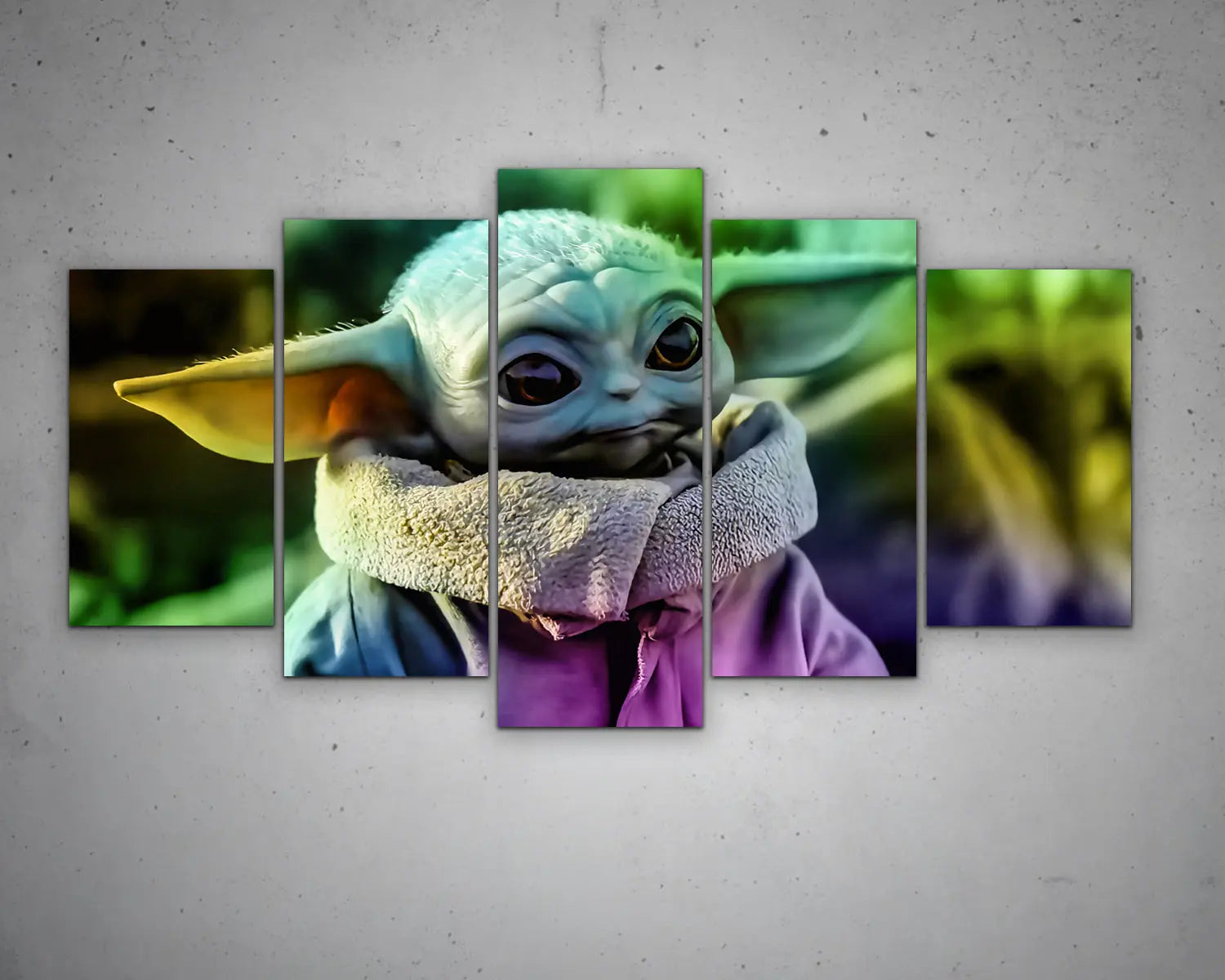 Grogu Multicolour Wall Art 