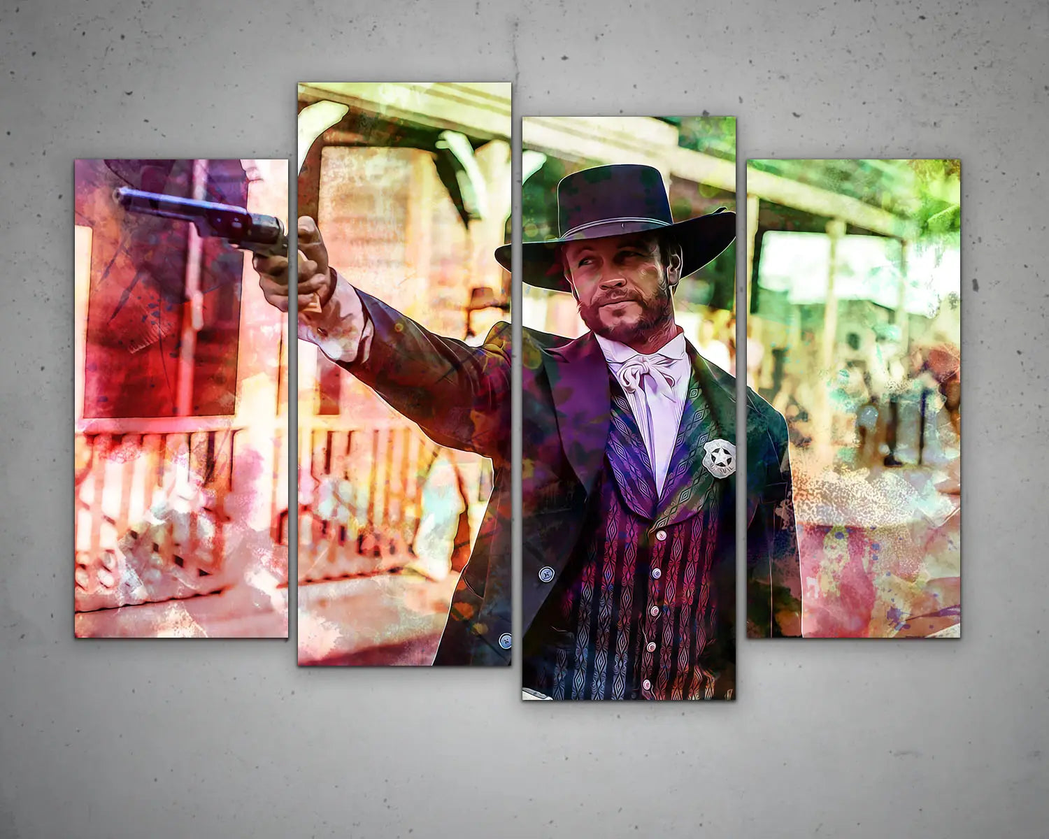 Gunslinger Multicolour Wall Art 