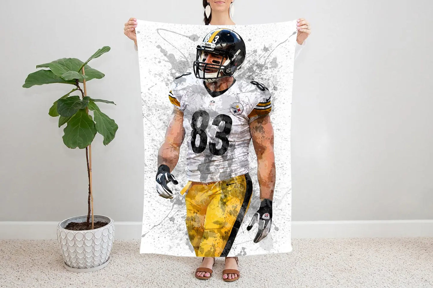 Heath Miller Splash Effect Fleece Blanket 