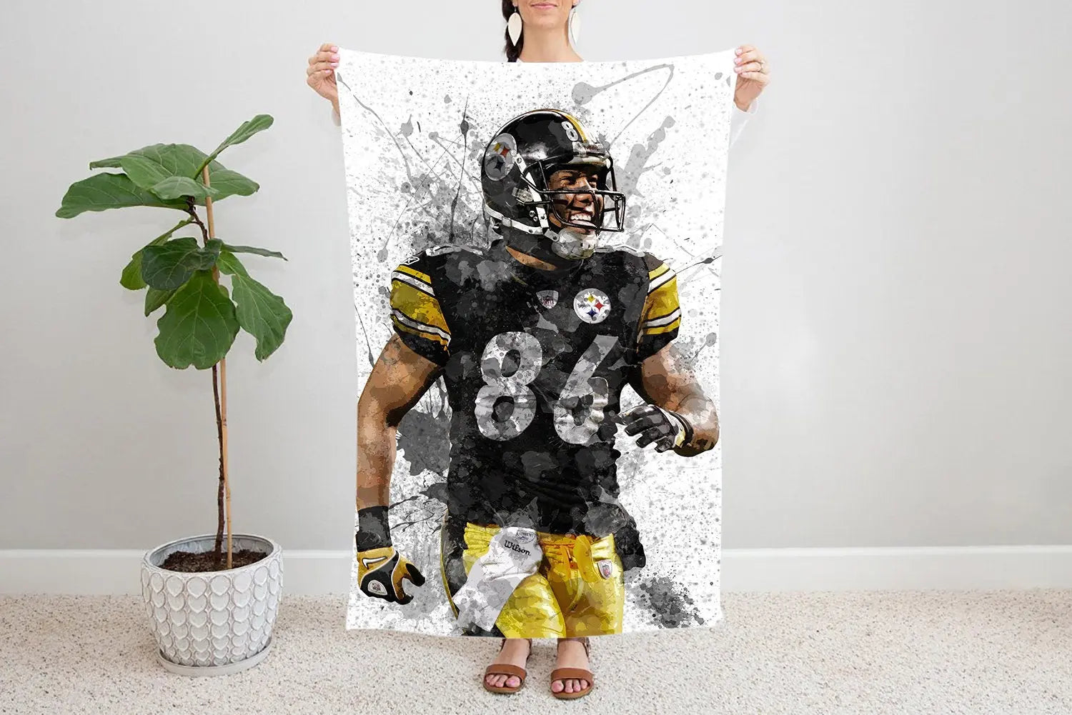 Hines Ward Splash Effect Fleece Blanket 