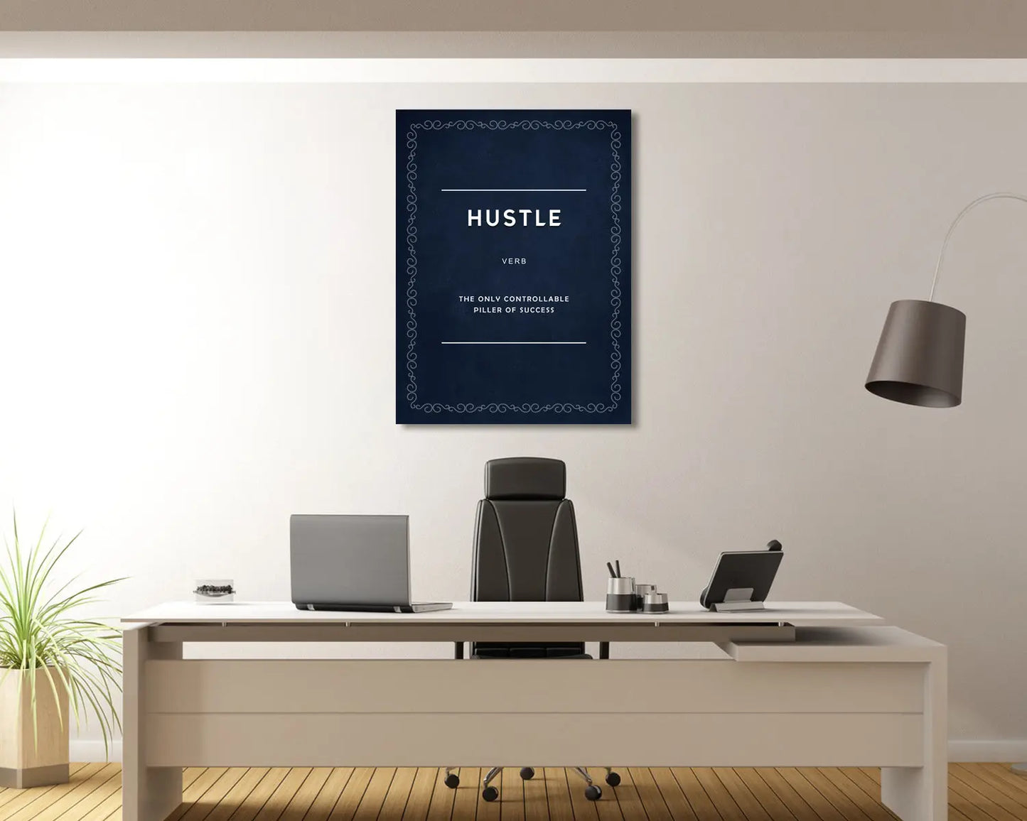 Hustle Verb Canvas Wall Art 