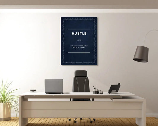 Hustle Verb Canvas Wall Art 