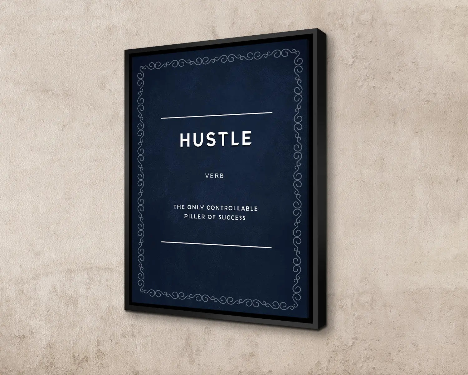 Hustle Verb Canvas Wall Art 