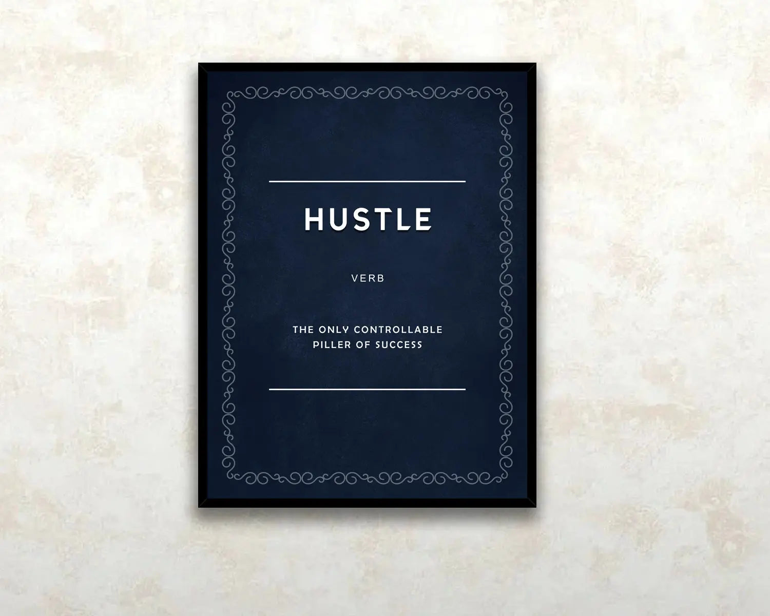 Hustle Verb Canvas Wall Art 