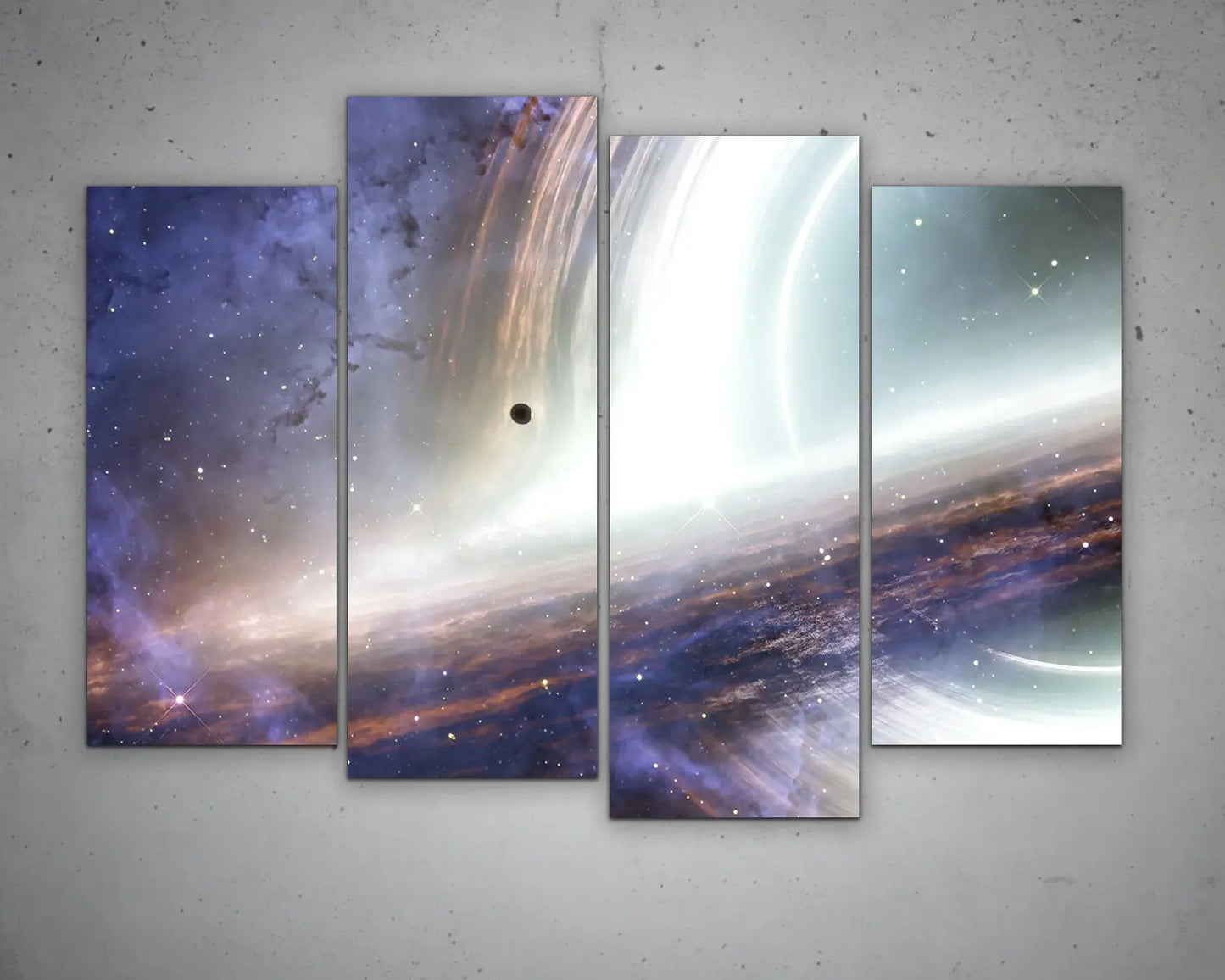 Interstellar Black Hole Multicolour Wall Art 