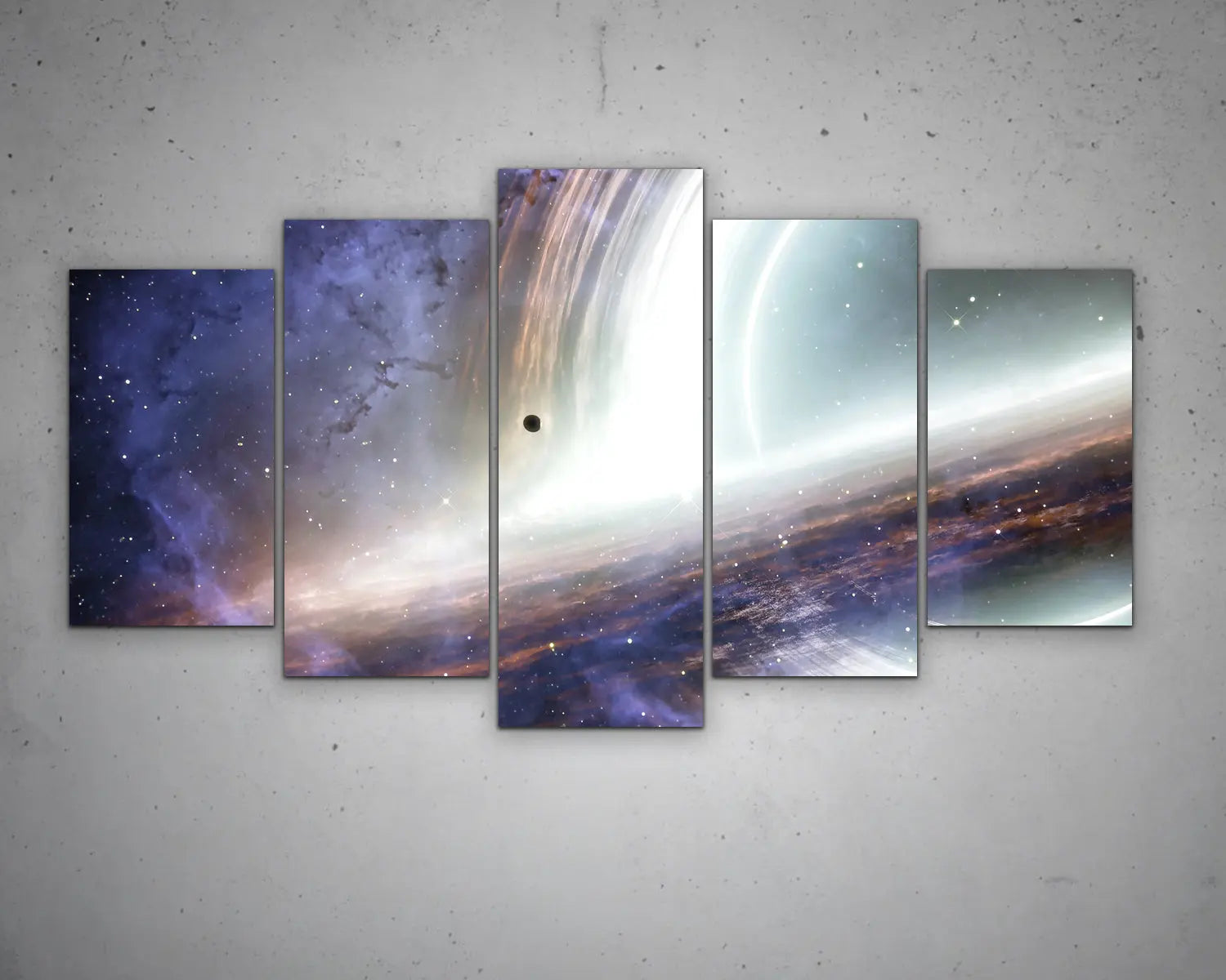 Interstellar Black Hole Multicolour Wall Art 