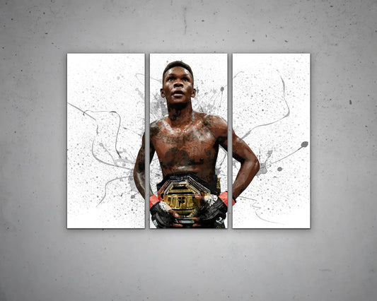 Israel Adesanya Splash Effect Canvas Art
