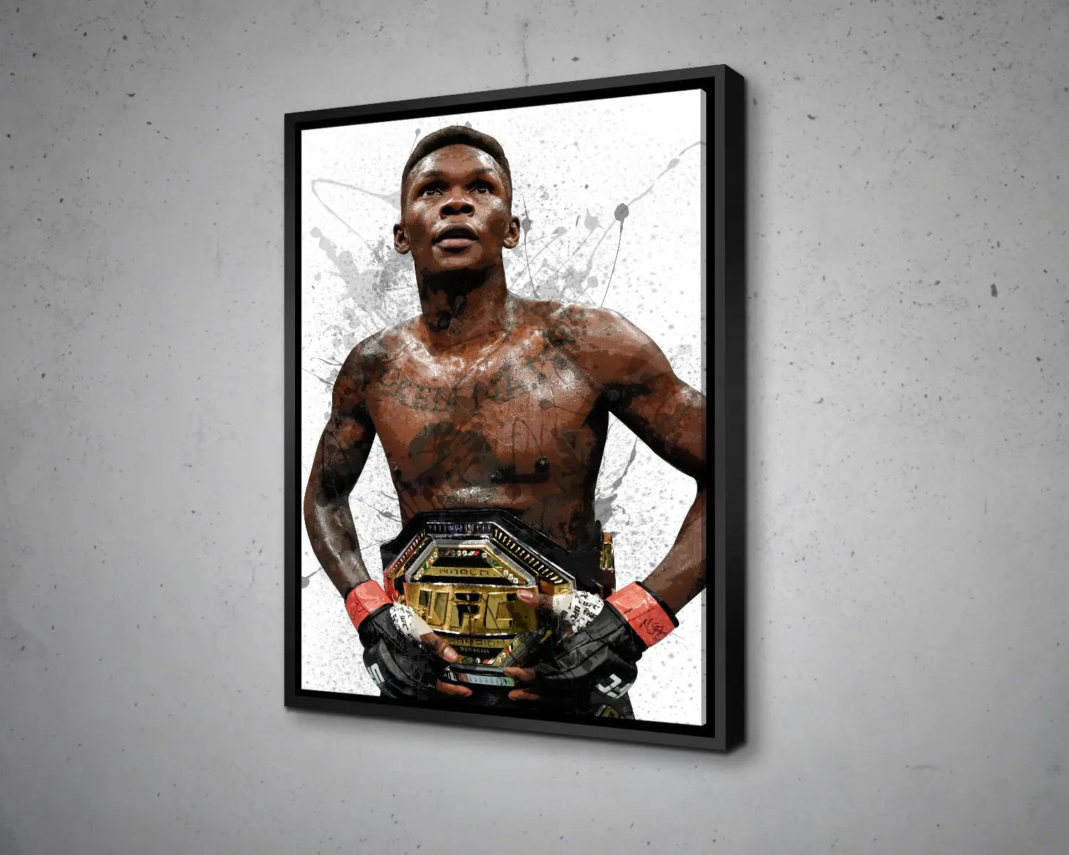 Israel Adesanya Splash Effect Canvas Art 