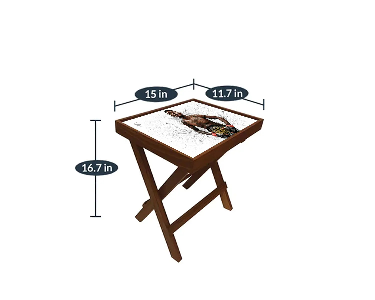Israel Adesanya Splash Effect Coffee and Laptop Table 