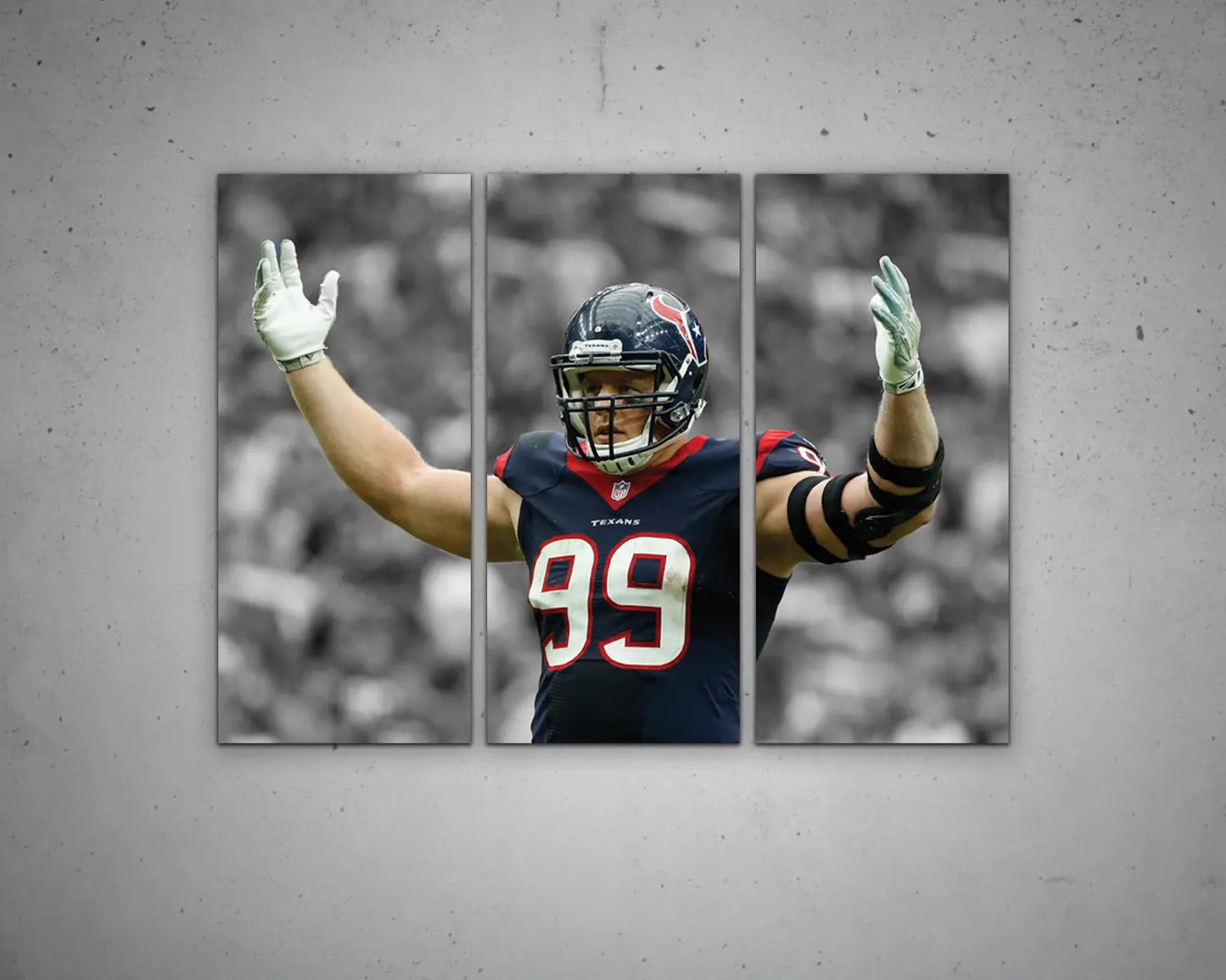 J.J. Watt Black & White Canvas Art 