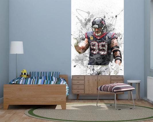 JJ Watt Wallpaper Self Adhesive Peel & Stick Wall Sticker