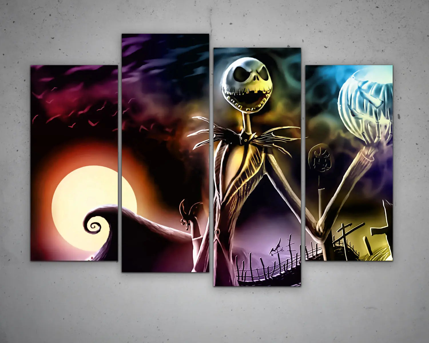 Jack Skellington Multicolour Wall Art 