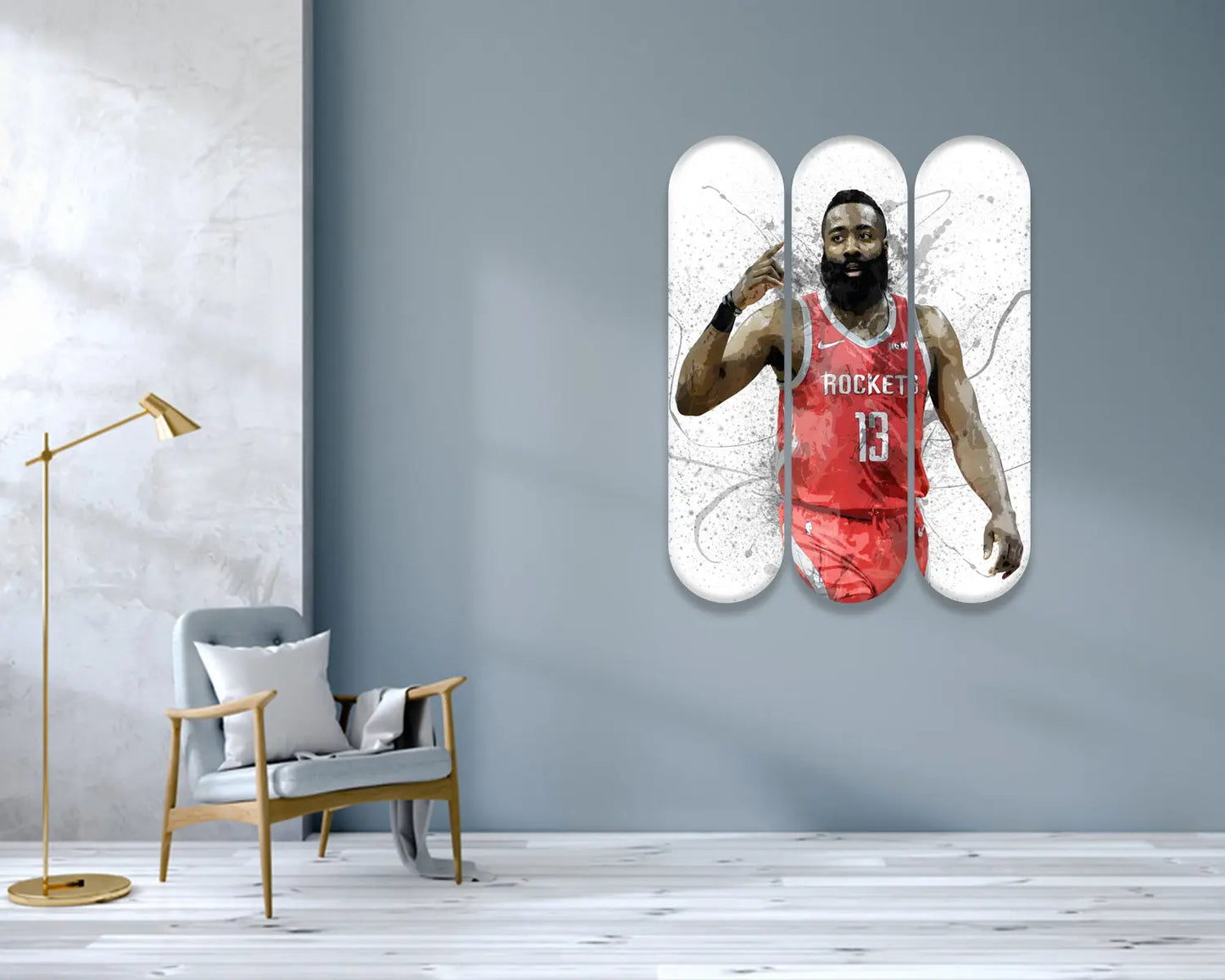 James harden Acrylic Skateboard Wall Art 