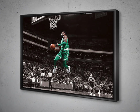 Jaylen Brown Black & White Canvas Art