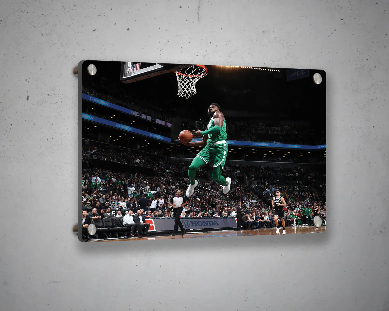 Jaylen Brown Black & White Canvas Art 